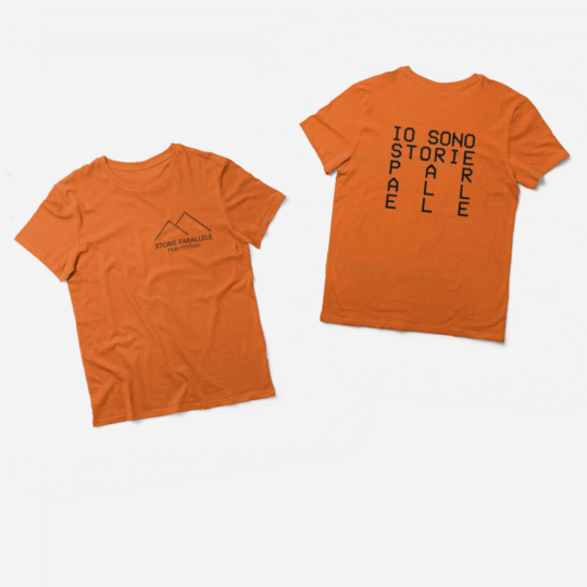 T-Shirt Logo sul Cuore - Arancio